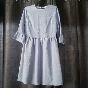 Blue and white striped dress. Never worn.